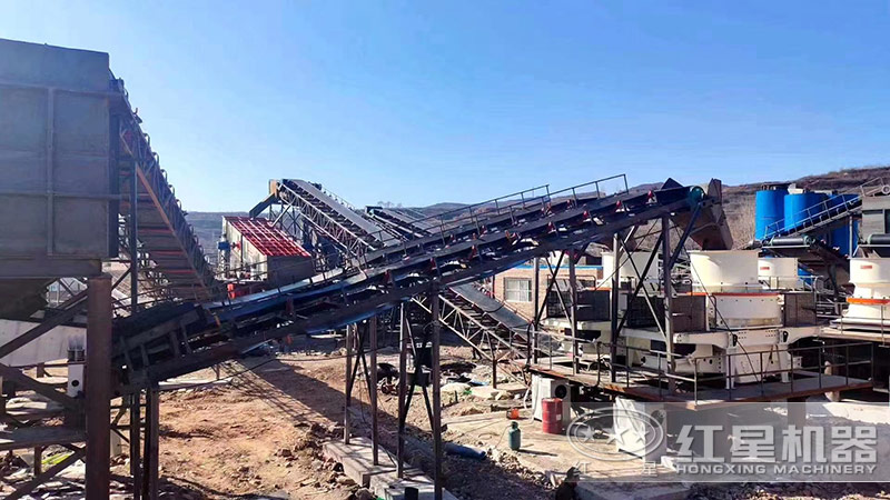 鵝卵石打成沙子生產線安裝現場 鵝卵石打成沙子生產線安裝現場