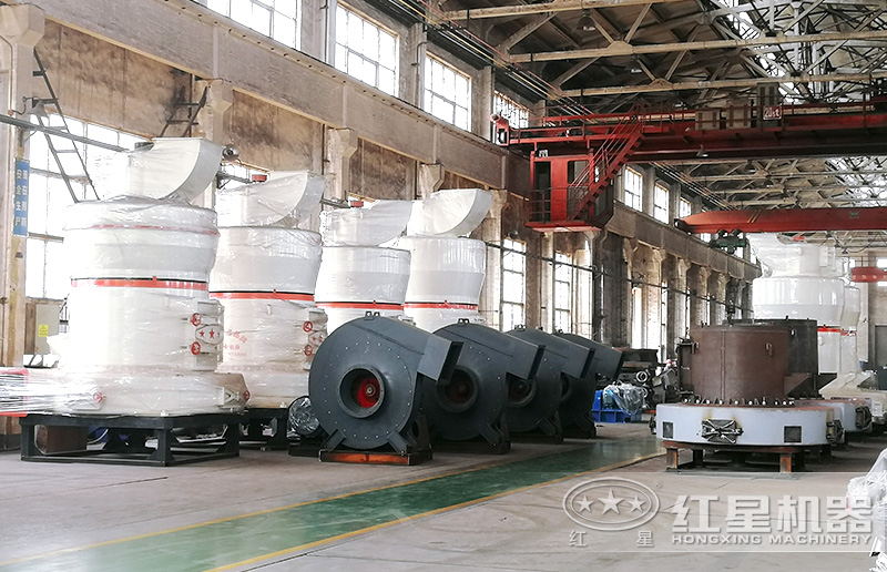 紅星機(jī)器磨粉機(jī)車間實(shí)拍，全部是自主生產(chǎn)
